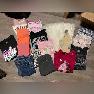 Girls clothes bundle size 10-12 Justice Lucky Brand